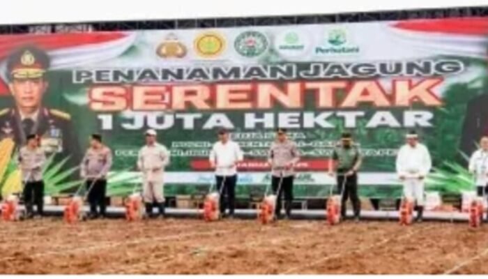 Kapolri Turun Langsung Penanaman Jagung di Subang